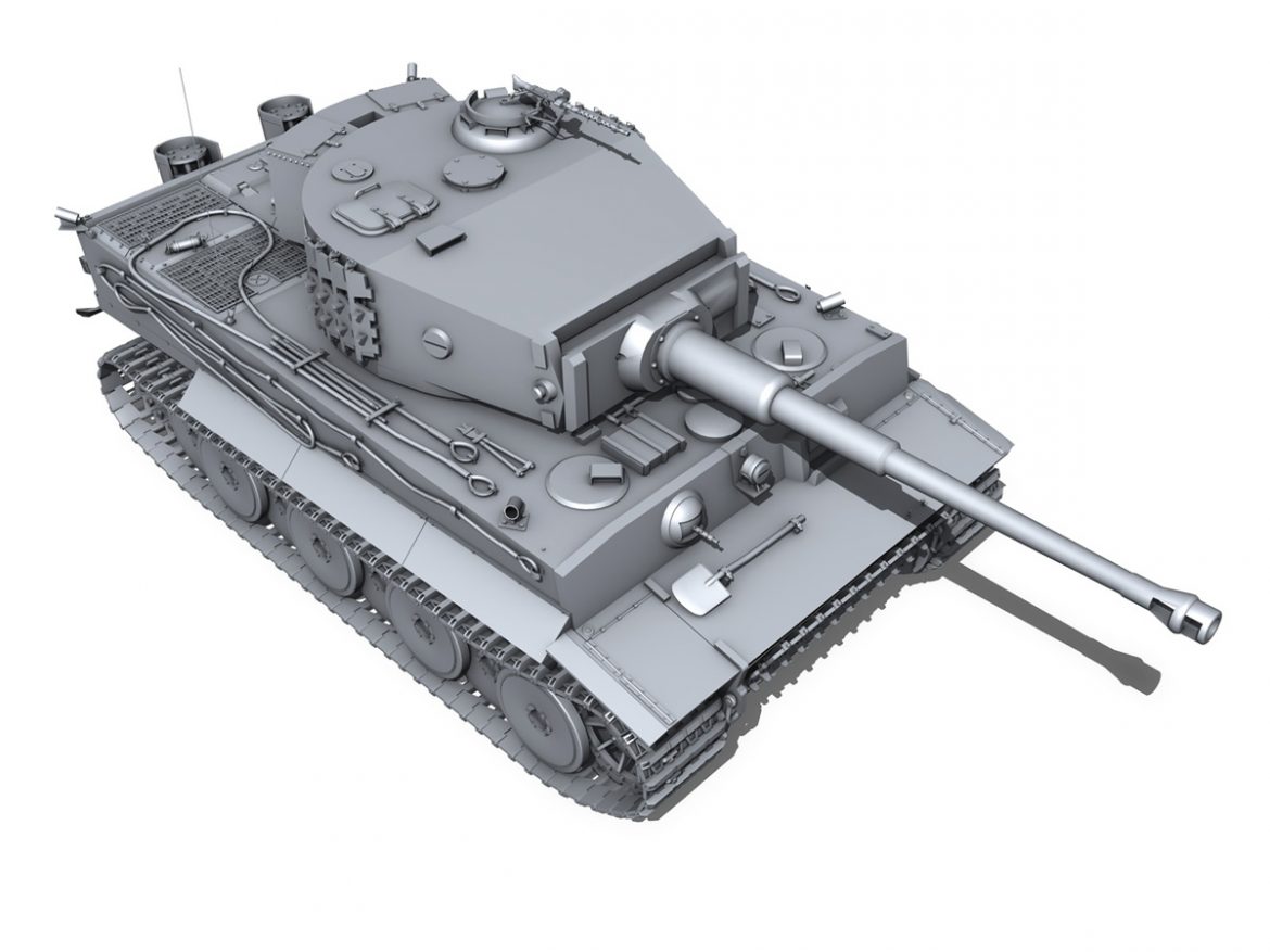 panzer vi – tiger – mid production 3d model 3ds fbx c4d lwo obj 202296