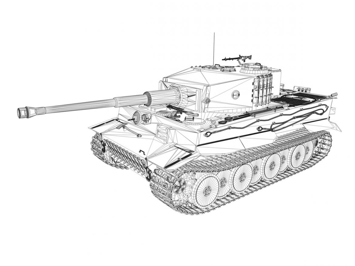 panzer vi – tiger – mid production 3d model 3ds fbx c4d lwo obj 202300
