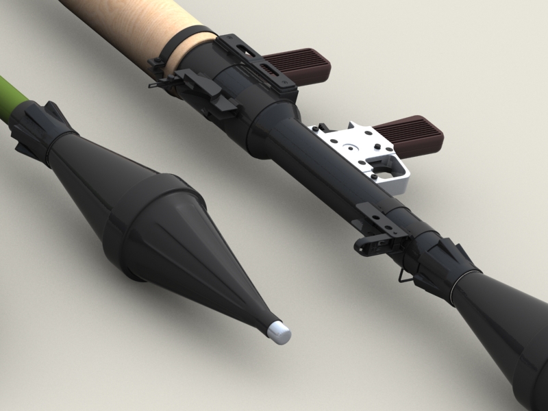 rpg 7 rocket launcher 3d model 3ds max fbx obj 203475