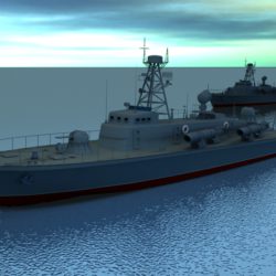 torpedo boat 3d model 3ds max fbx obj 203502