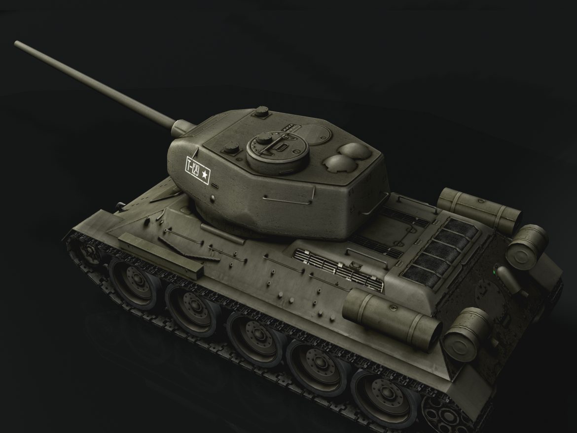 tank t34-85 3d model 3ds max fbx other 203838