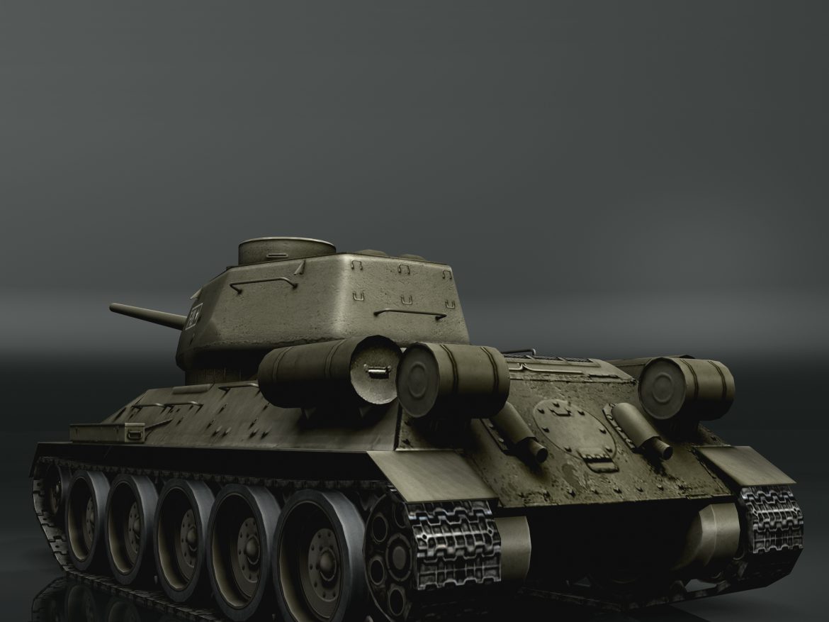 tank t34-85 3d model 3ds max fbx other 203839