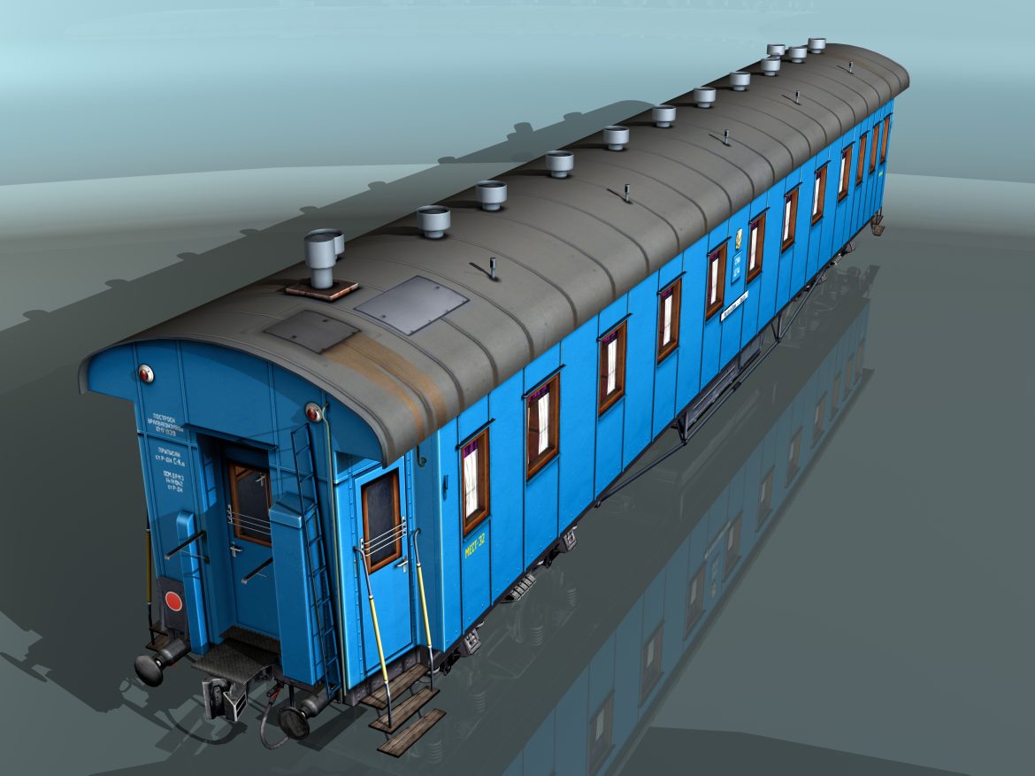 passenger rail car 3d model 3ds max fbx 203857