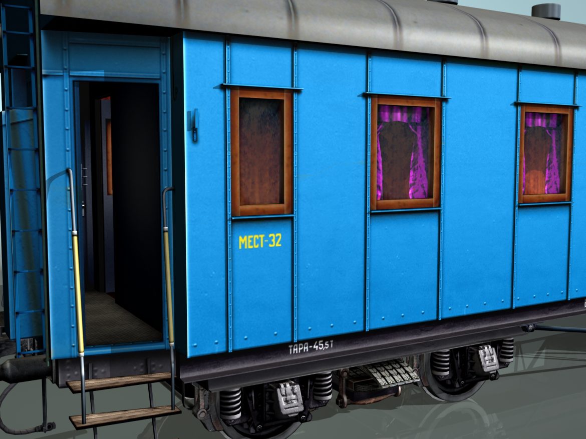 passenger rail car 3d model 3ds max fbx 203859
