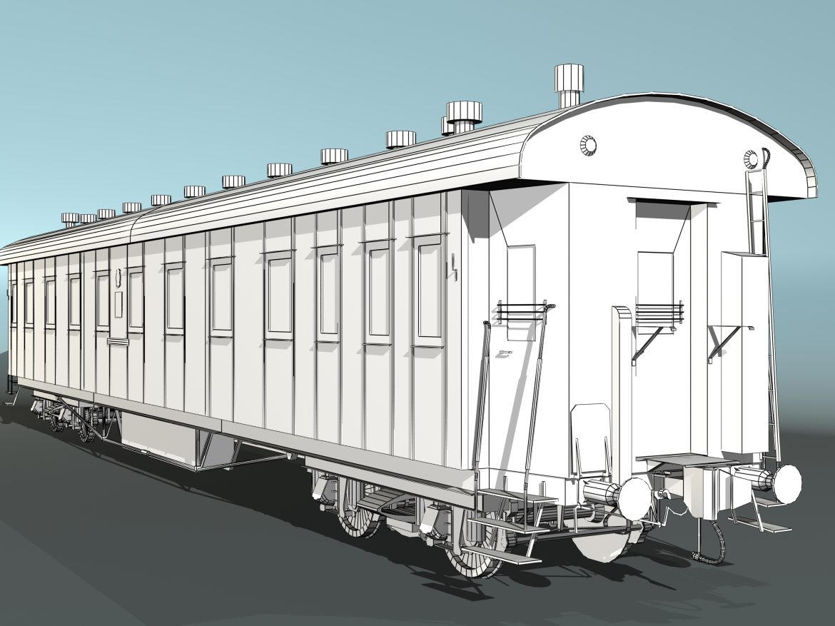 passenger rail car 3d model 3ds max fbx 203861