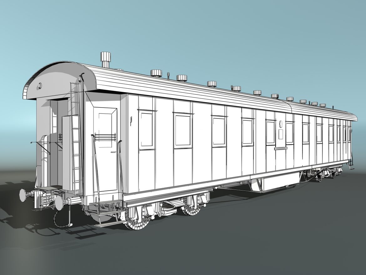 passenger rail car 3d model 3ds max fbx 203862