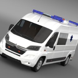 citroen jumper ambulance 2015 3d model 3ds max fbx c4d lwo ma mb hrc xsi obj 203871