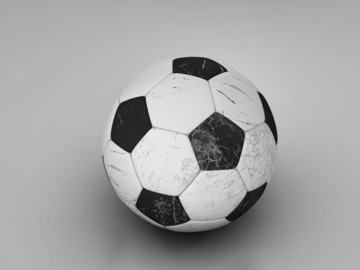 soccerball black white 3d model 3ds max fbx c4d ma mb obj 203950