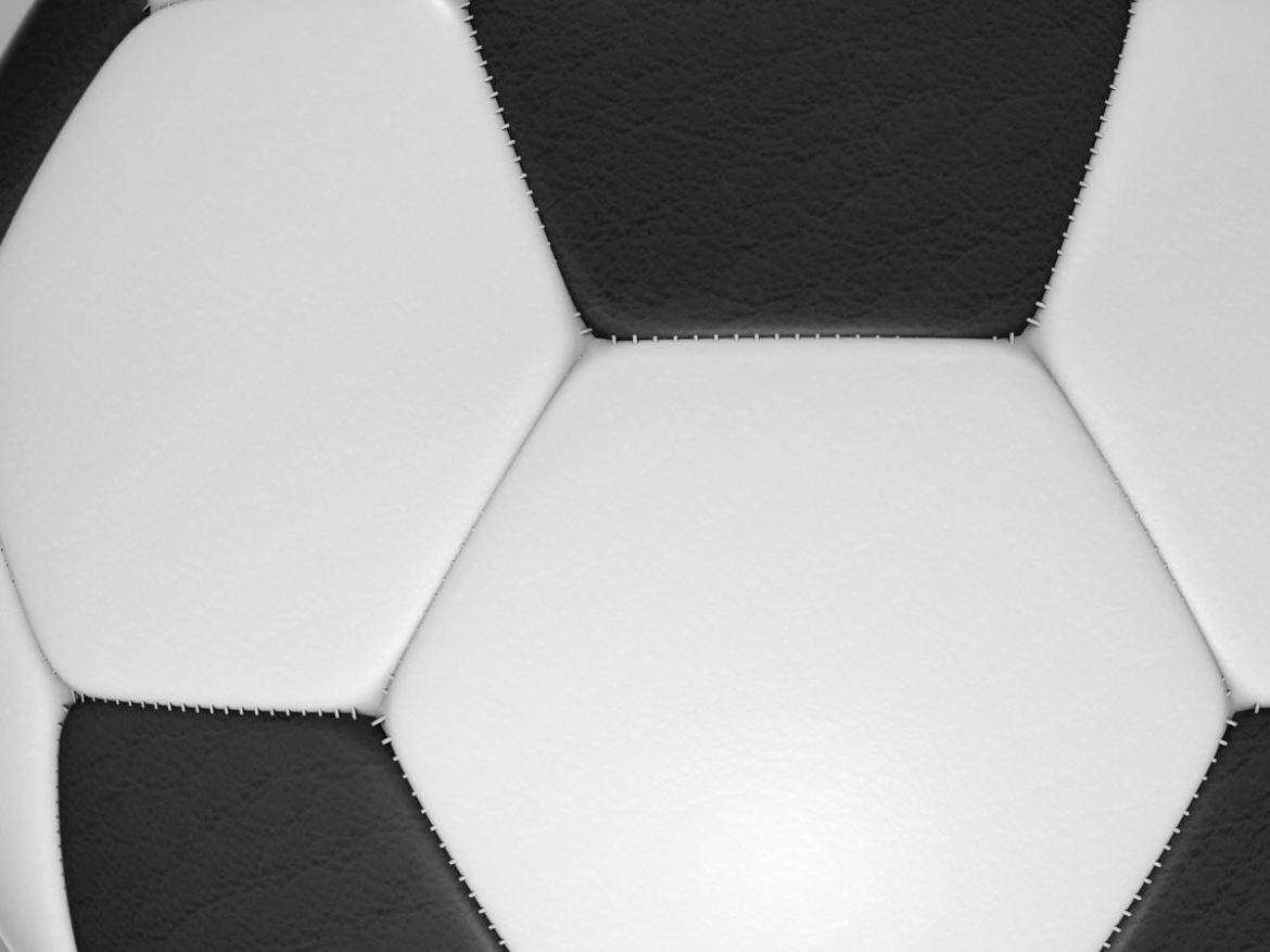 soccerball black white 3d model 3ds max fbx c4d ma mb obj 203951