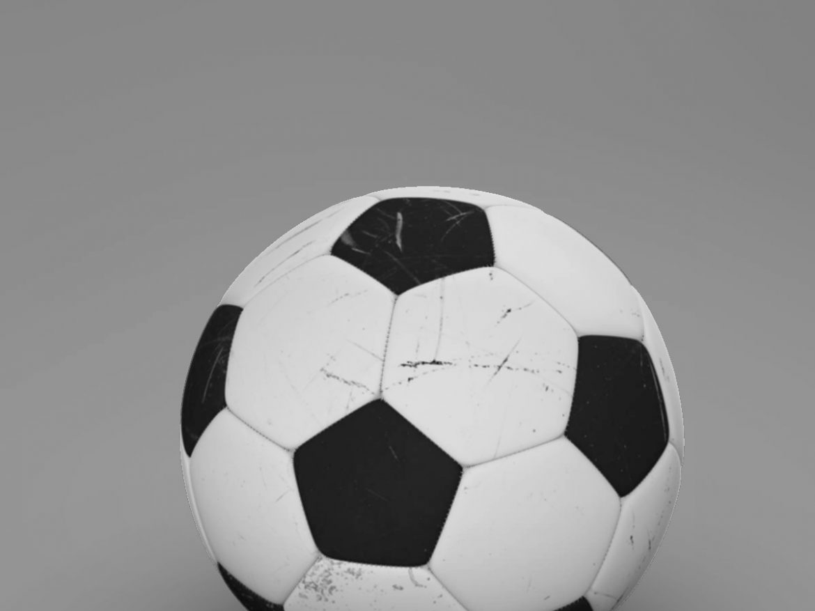 soccerball black white 3d model 3ds max fbx c4d ma mb obj 203955