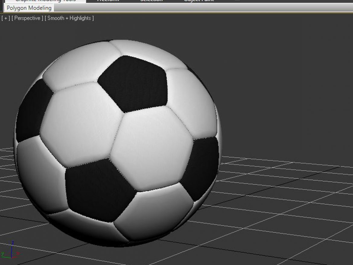 soccerball black white 3d model 3ds max fbx c4d ma mb obj 203959