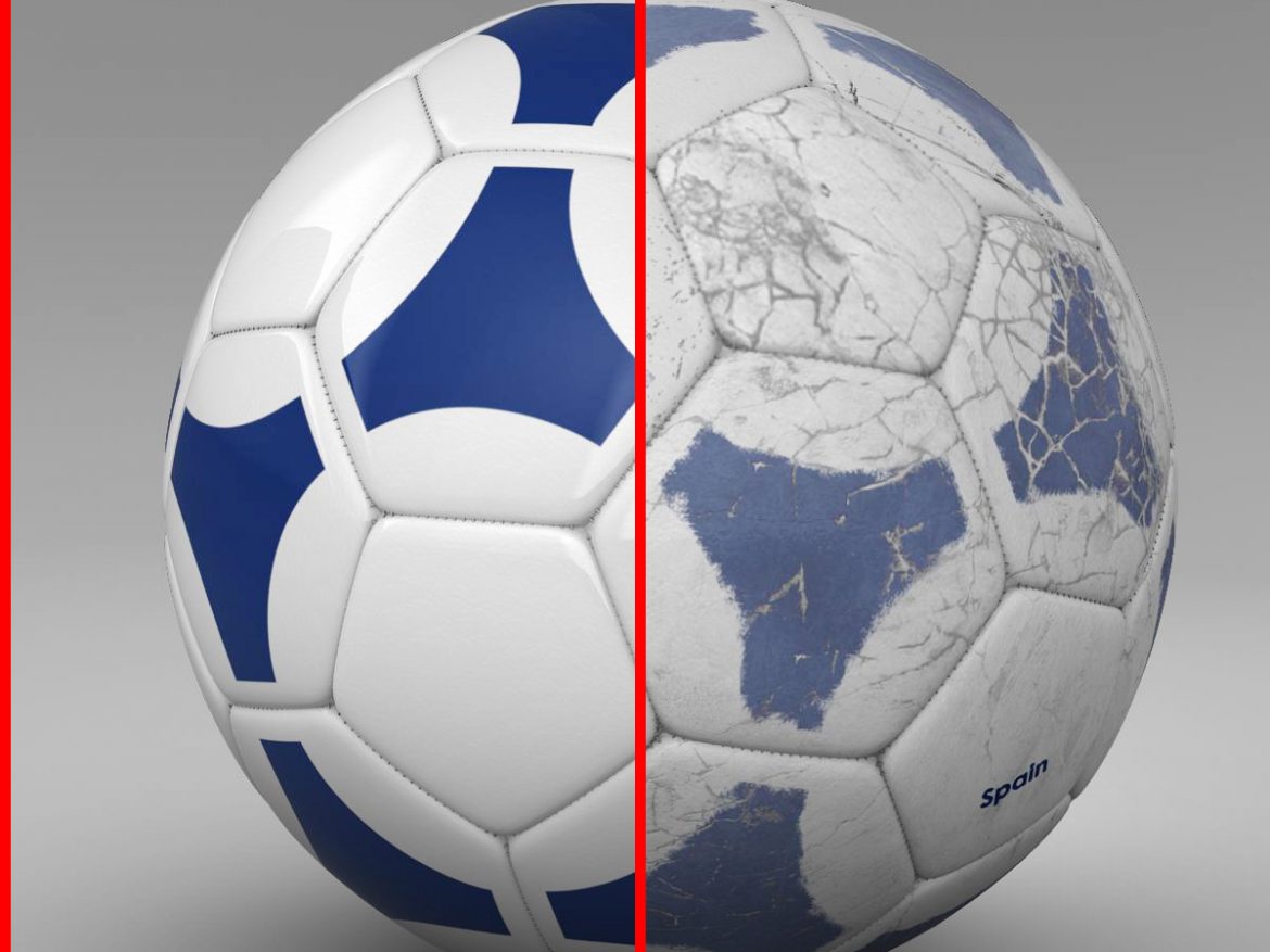 soccerball blue white 3d model 3ds max fbx c4d ma mb obj 203981