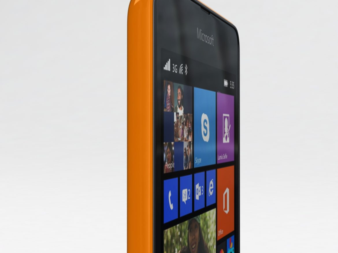 microsoft lumia 535 and dual sim orange 3d model 3ds max fbx c4d obj 204119
