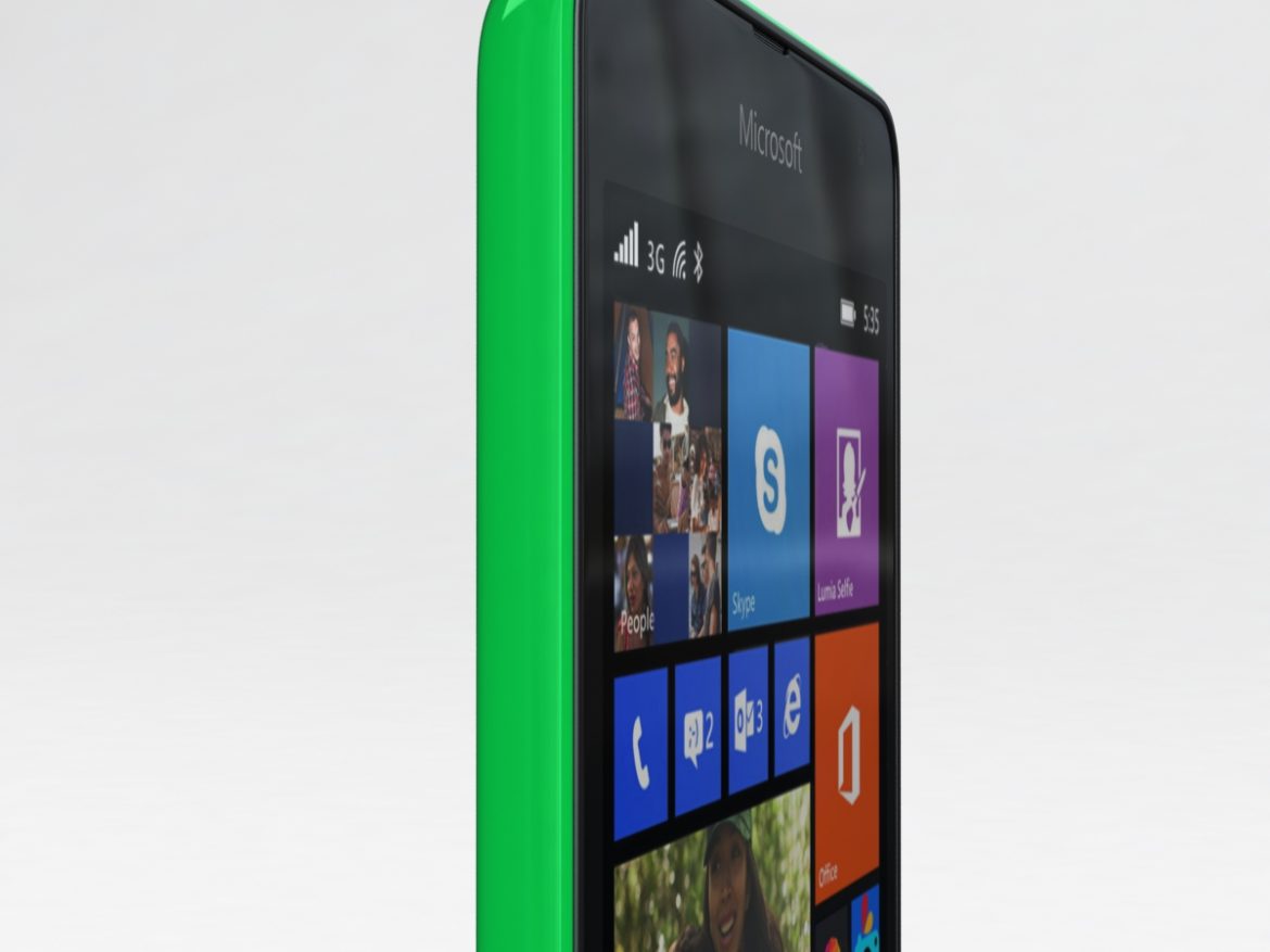 microsoft lumia 535 and dual sim green 3d model 3ds max fbx c4d obj 204180