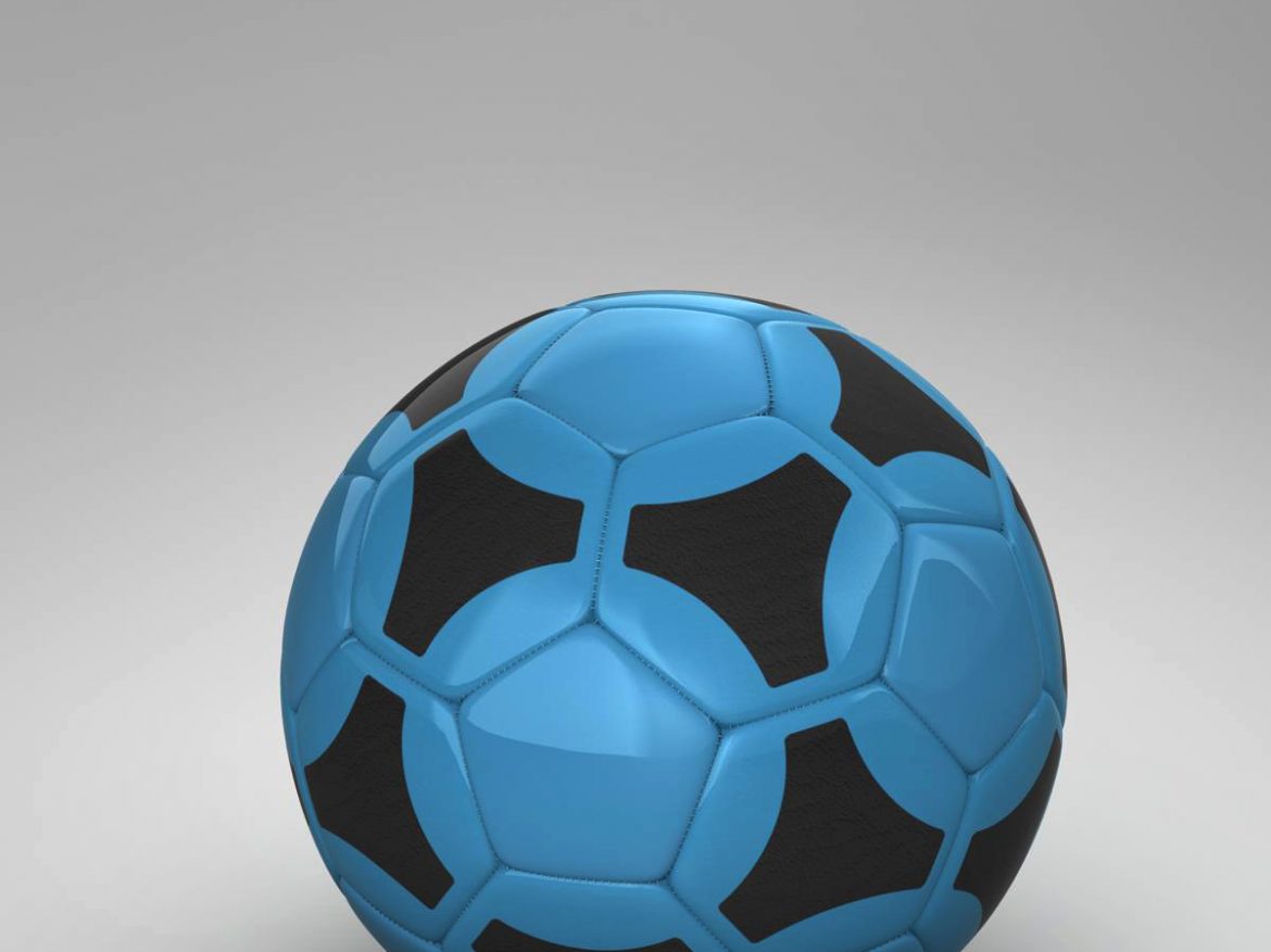 soccerball blue black 3d model 3ds max fbx c4d ma mb obj 204382