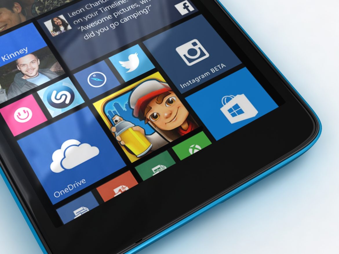 microsoft lumia 535 and dual sim blue 3d model 3ds max fbx c4d obj 204525
