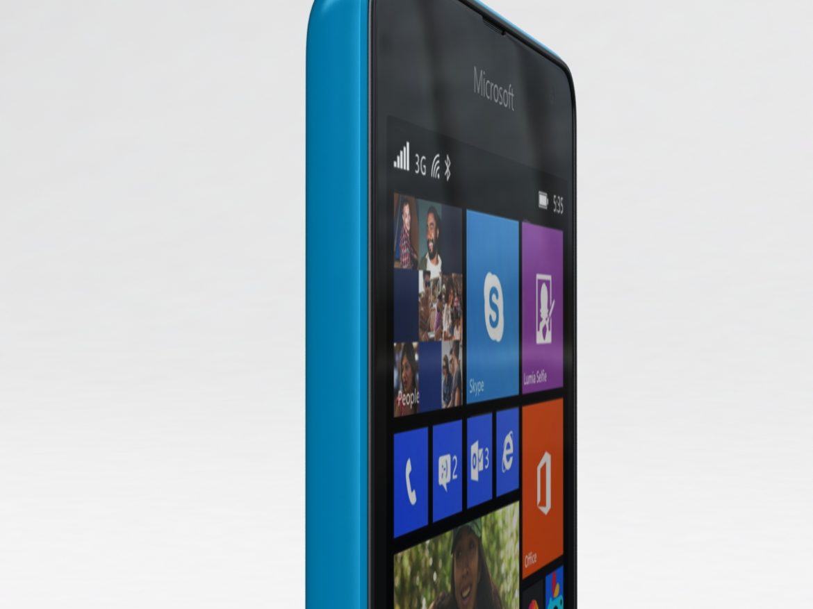 microsoft lumia 535 and dual sim blue 3d model 3ds max fbx c4d obj 204532