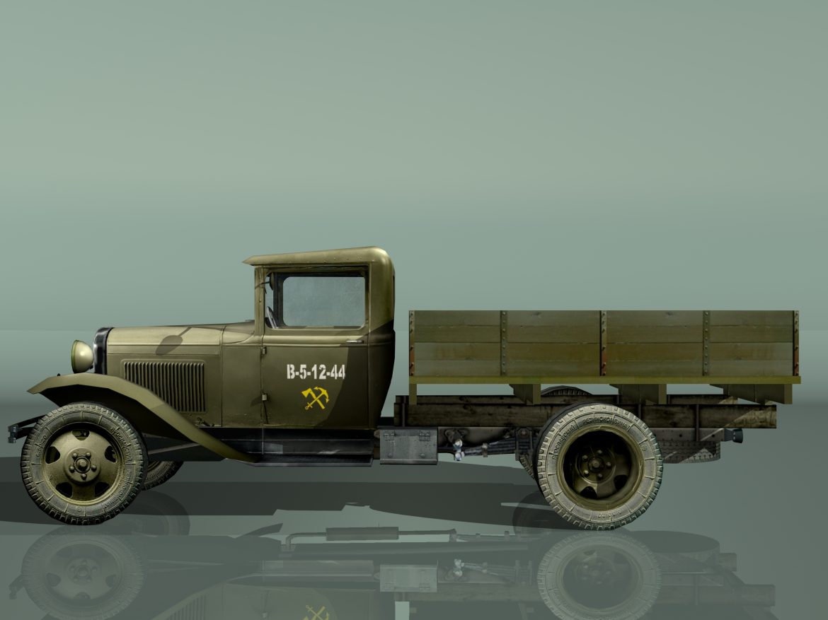 gaz-aa, vehicle “lorry” 3d model 3ds max fbx 204566