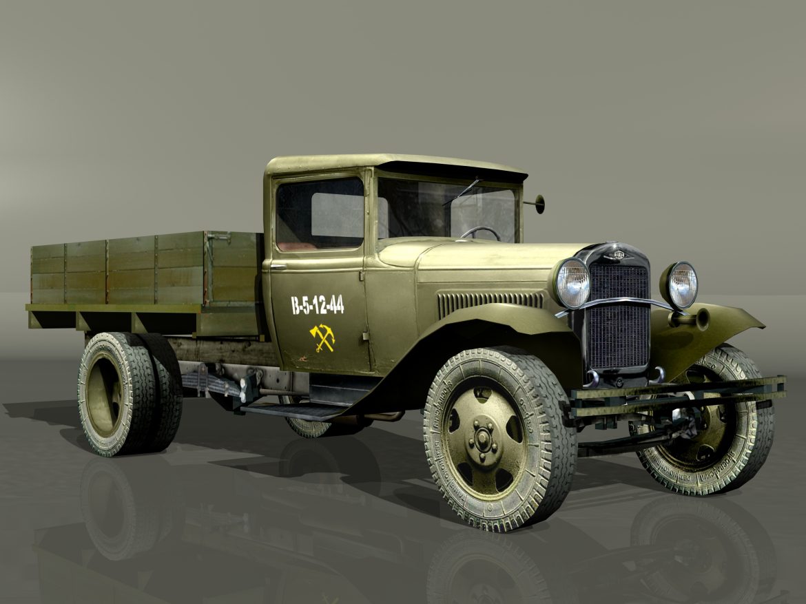 gaz-aa, vehicle “lorry” 3d model 3ds max fbx 204568