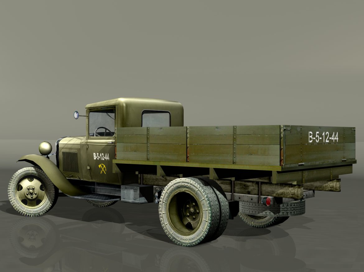 gaz-aa, vehicle “lorry” 3d model 3ds max fbx 204570