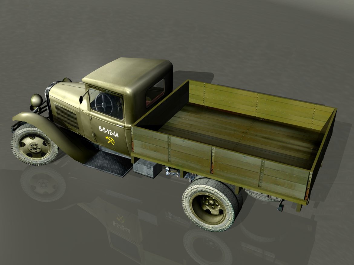 gaz-aa, vehicle “lorry” 3d model 3ds max fbx 204571