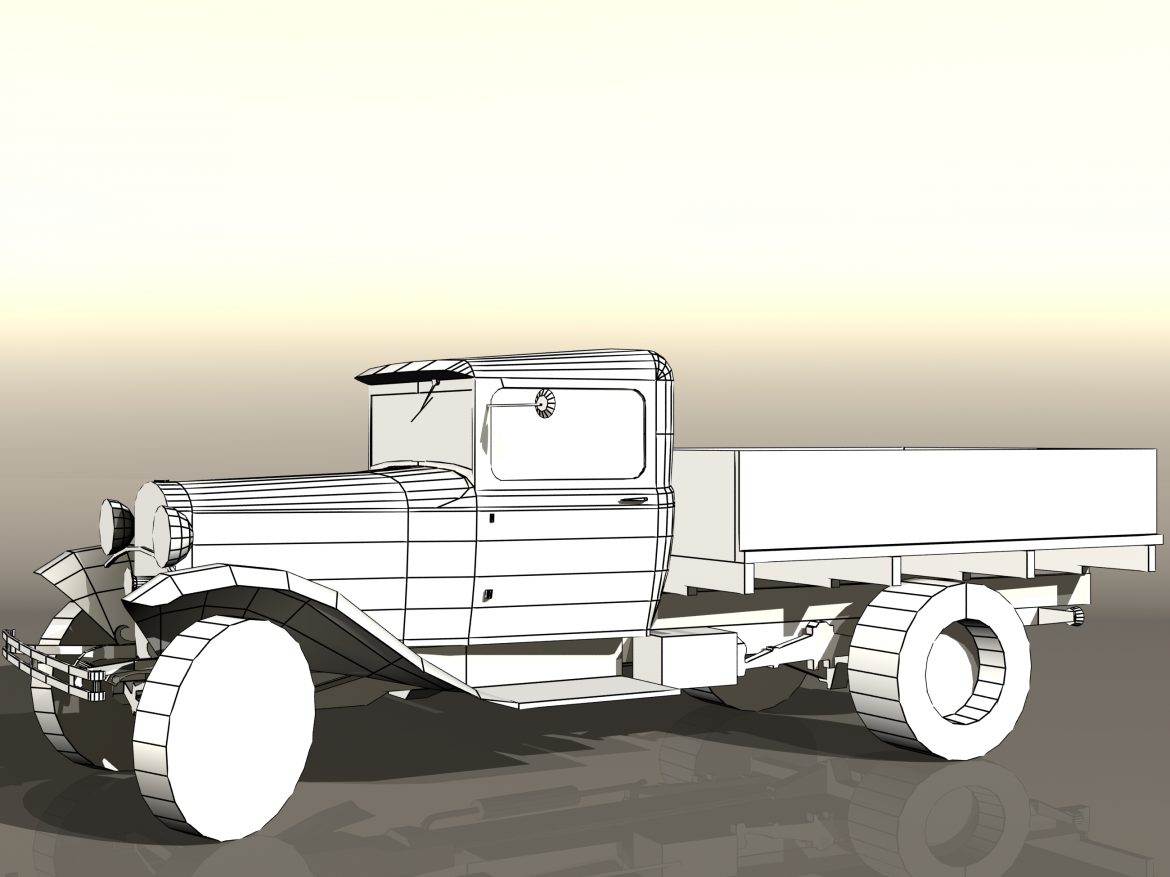 gaz-aa, vehicle “lorry” 3d model 3ds max fbx 204575