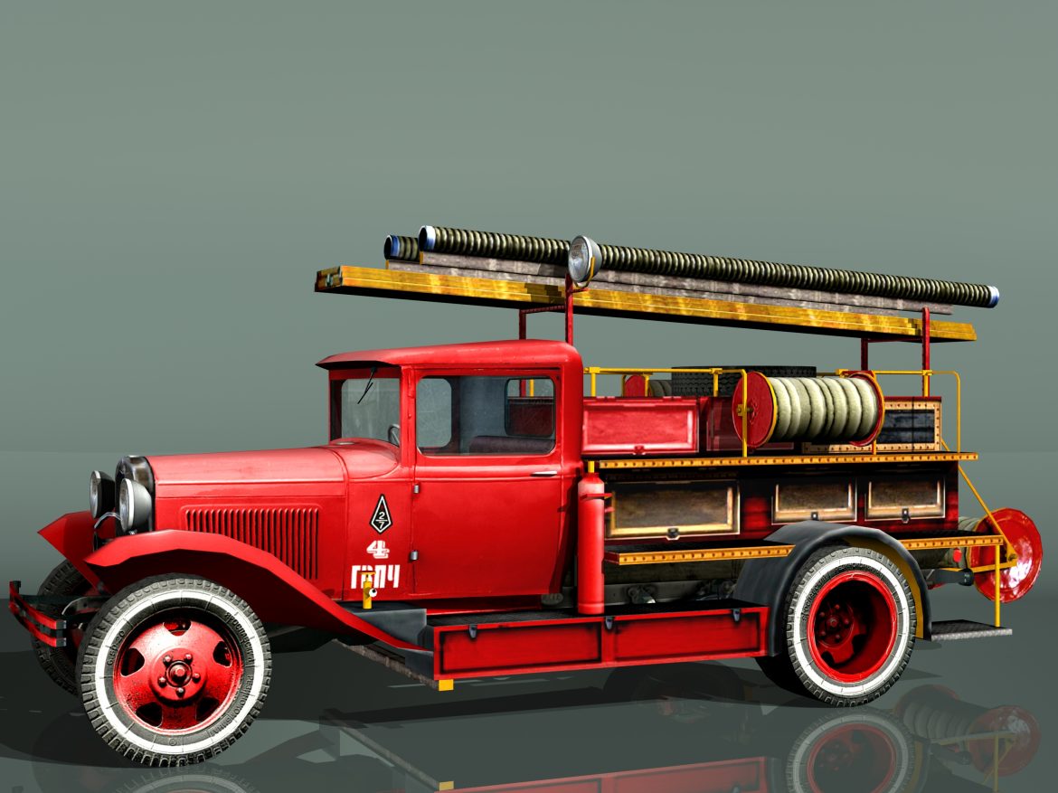 fire truck type pmg-1 3d model 3ds max fbx 204633