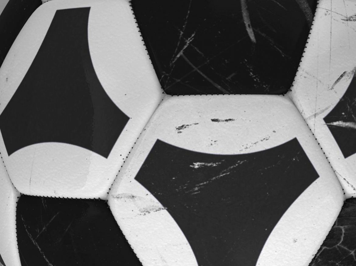 soccerball black white triangles 3d model 3ds max fbx c4d ma mb obj 204718