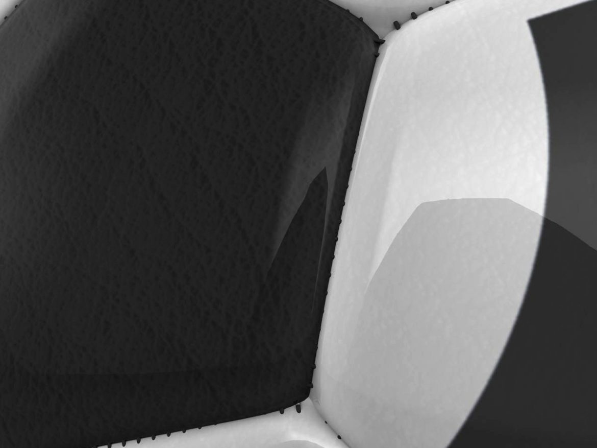 soccerball black white triangles 3d model 3ds max fbx c4d ma mb obj 204720