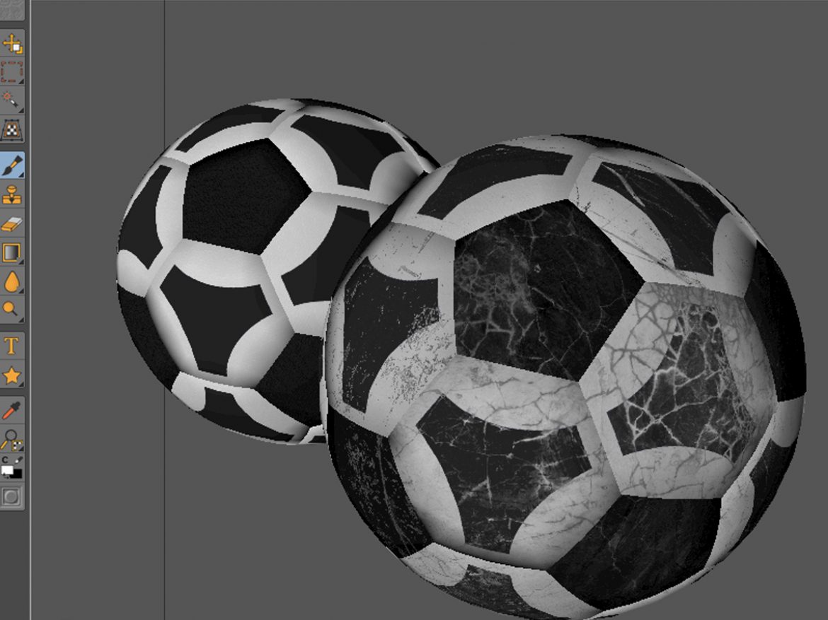 soccerball black white triangles 3d model 3ds max fbx c4d ma mb obj 204725