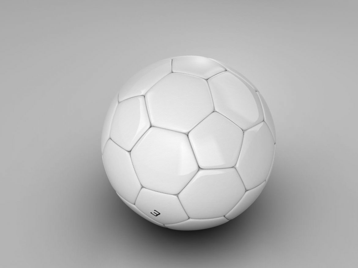 soccerball white 3d model 3ds max fbx c4d ma mb obj 205179