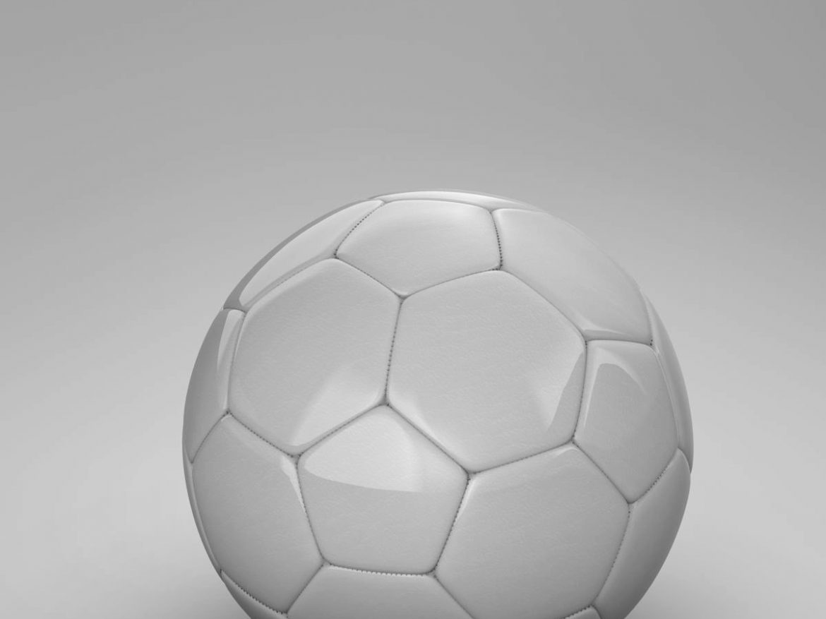 soccerball white 3d model 3ds max fbx c4d ma mb obj 205184