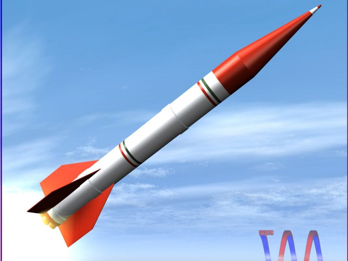 shahin ii rocket 3d model 3ds dxf fbx blend cob dae x  obj 205503