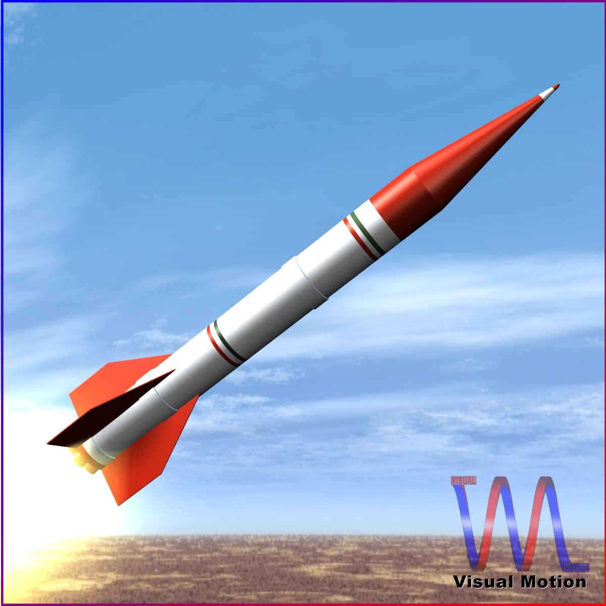 shahin ii rocket 3d model 3ds dxf fbx blend cob dae x  obj 205503