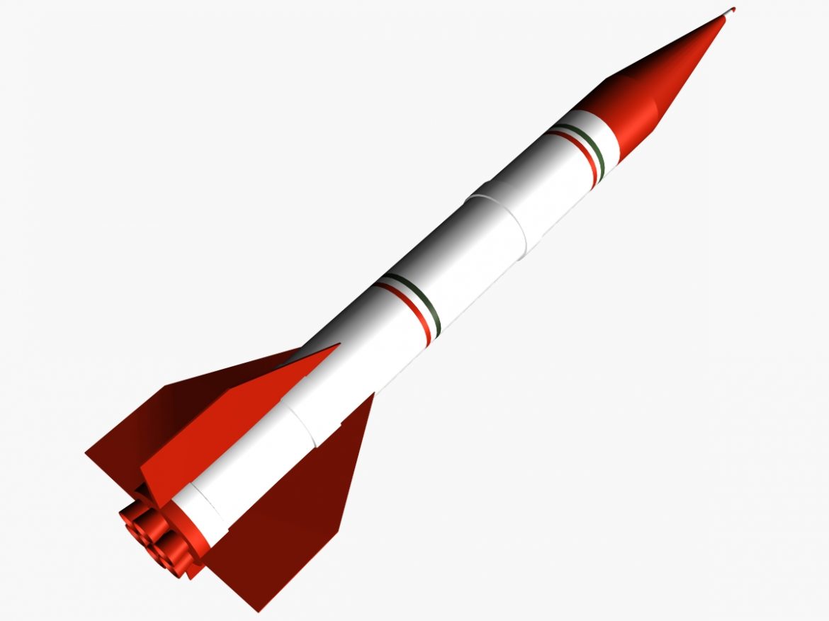 shahin ii rocket 3d model 3ds dxf fbx blend cob dae x  obj 205504
