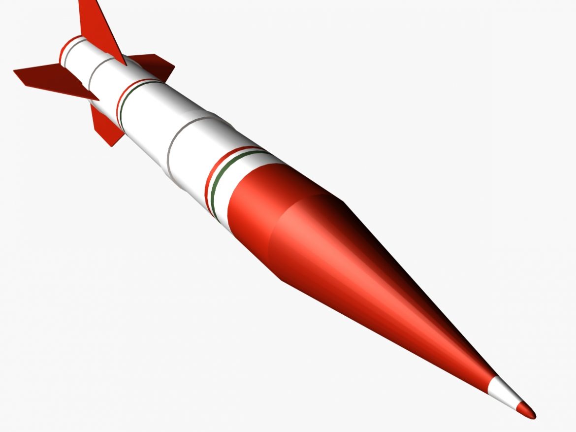 shahin ii rocket 3d model 3ds dxf fbx blend cob dae x  obj 205506