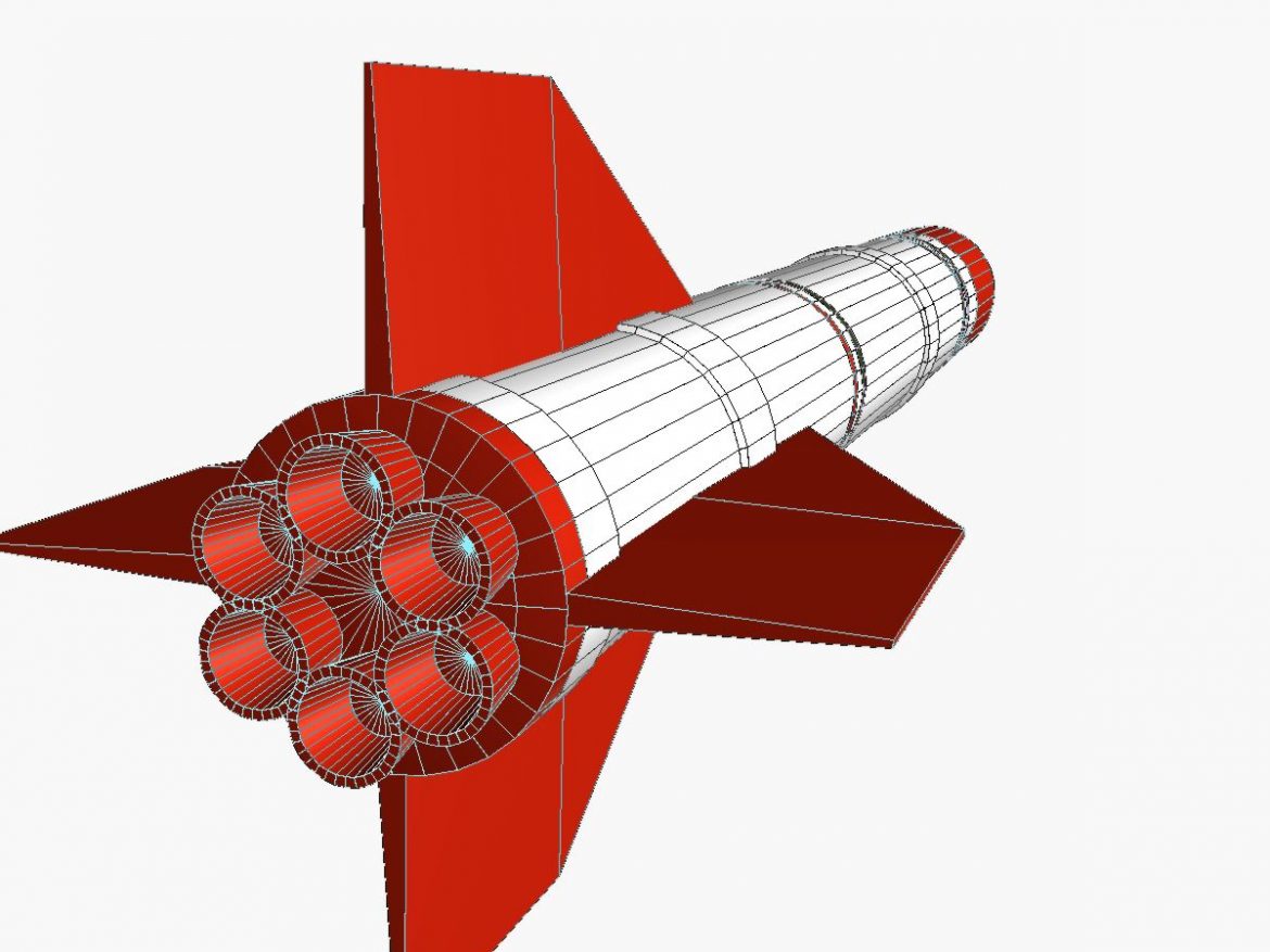 shahin ii rocket 3d model 3ds dxf fbx blend cob dae x  obj 205508