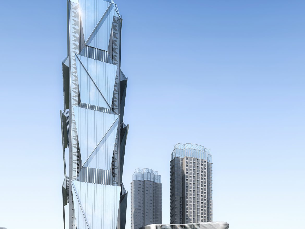 skyscraper business center 006 3d model max psd 205851