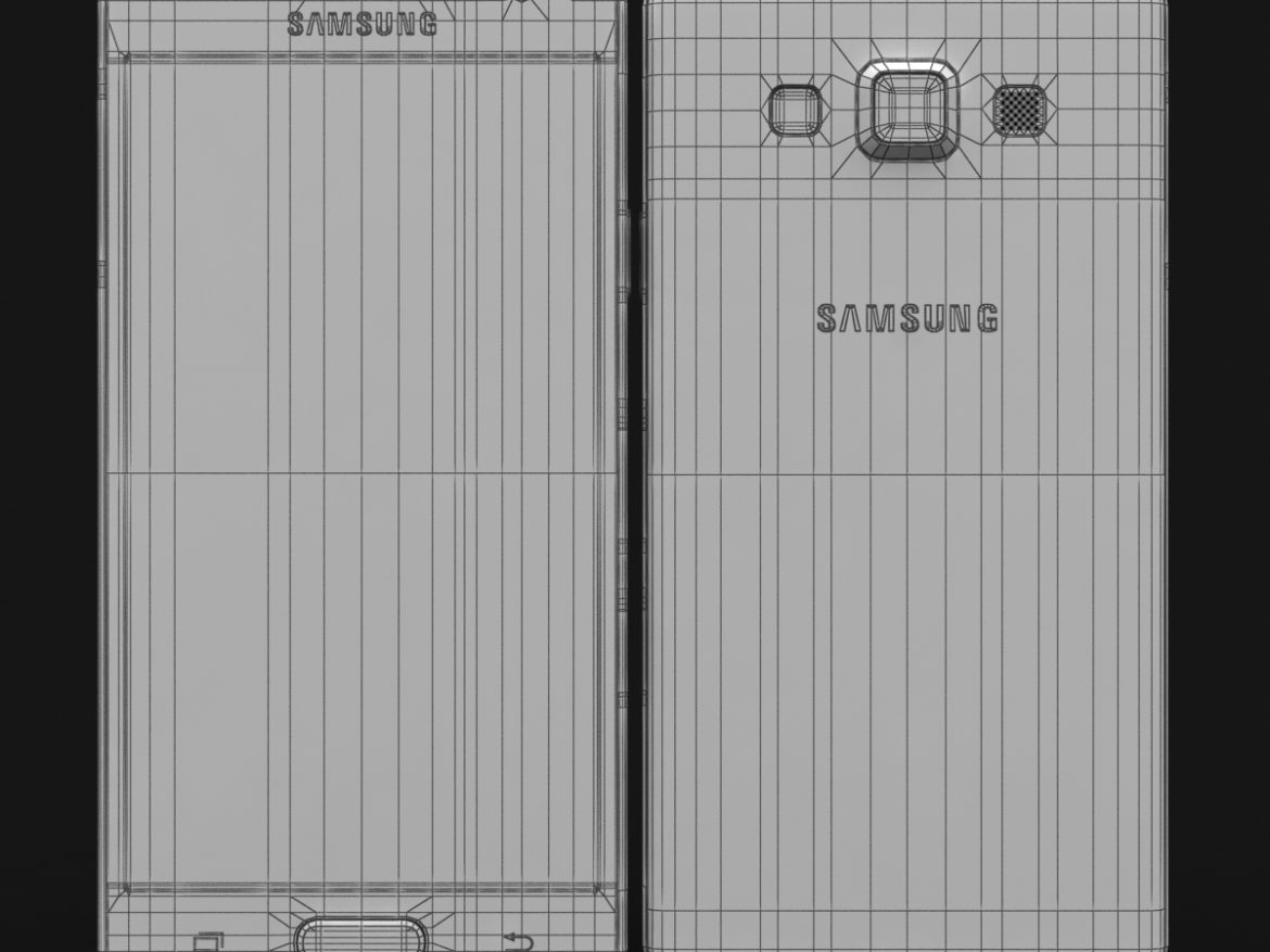 samsung galaxy a3 and a3 duos white 3d model 3ds max fbx c4d obj 206596
