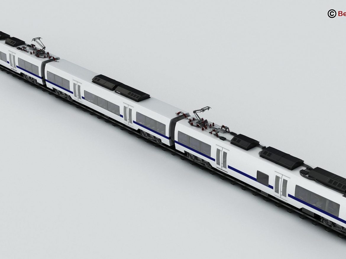 generic commuter train 3d model 3ds max fbx c4d ma mb obj 206607