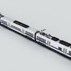 generic commuter train 3d model 3ds max fbx c4d ma mb obj 206607