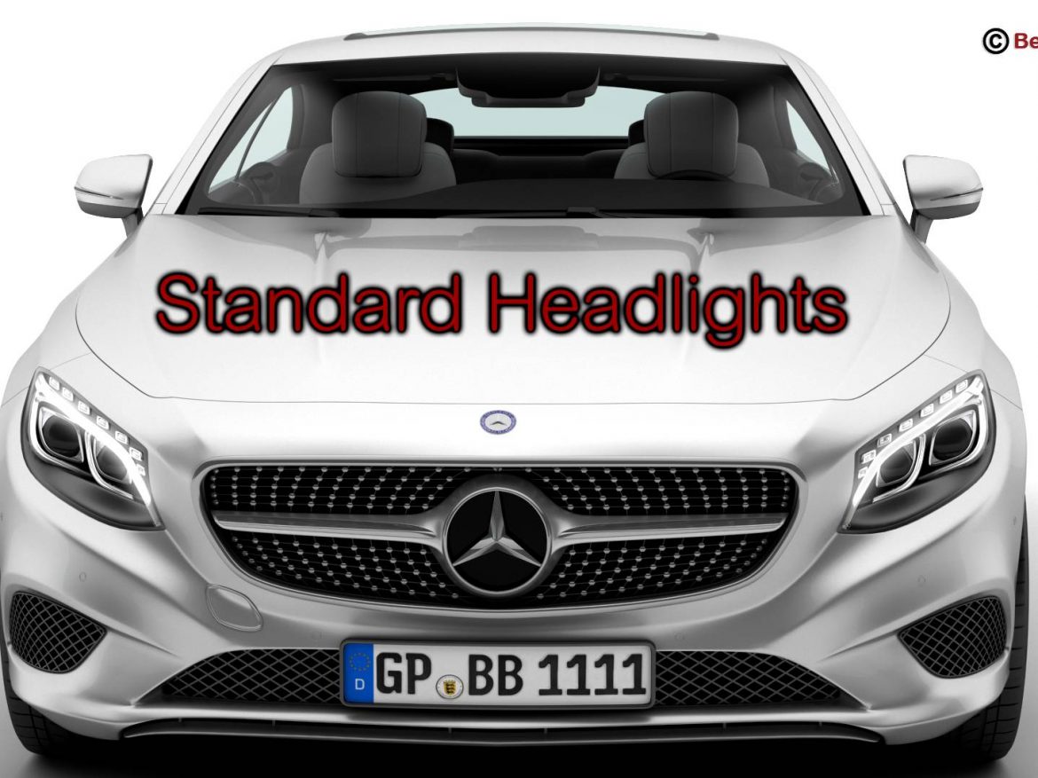 mercedes s class coupe 2015 2 headlight versions 3d model 3ds max fbx c4d lwo ma mb obj 206708