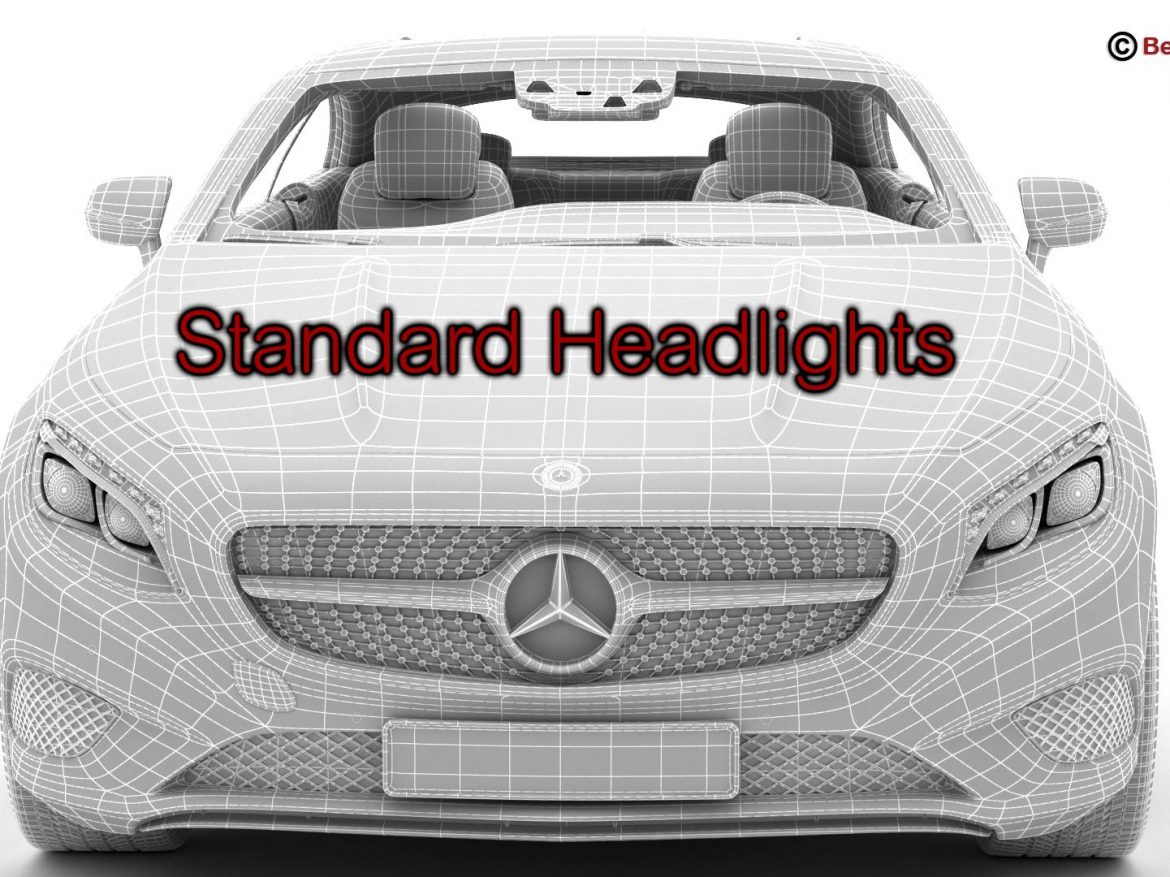 mercedes s class coupe 2015 2 headlight versions 3d model 3ds max fbx c4d lwo ma mb obj 206724