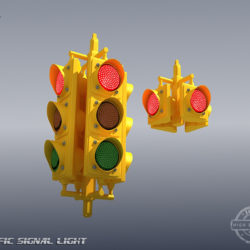 traffic signal light 3d model 3ds max fbx obj 207121