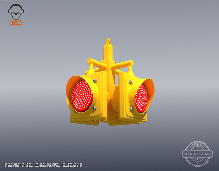 traffic signal light 3d model 3ds max fbx obj 207123
