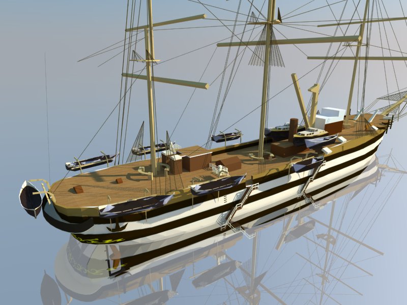 amerigo vespucci ship 3d model 3ds dxf dwg skp obj 207434