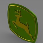 John Deere - logo 3D model