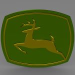 John Deere - logo 3D model