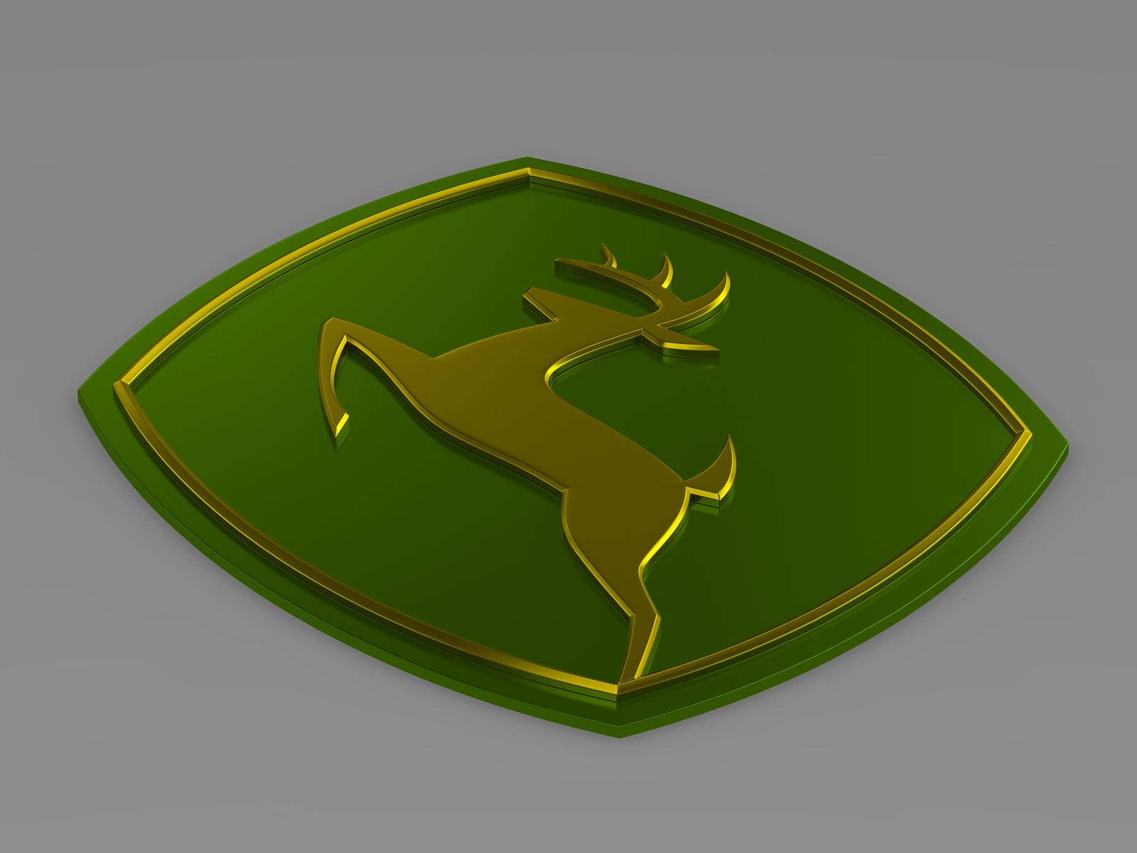 John Deere logo, 3D CAD Model Library