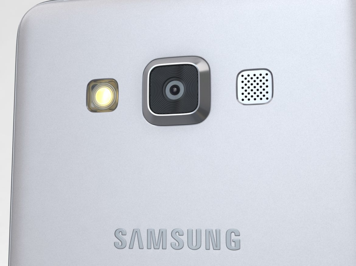 samsung galaxy a3 and a3 duos silver 3d model 3ds max fbx c4d obj 208320